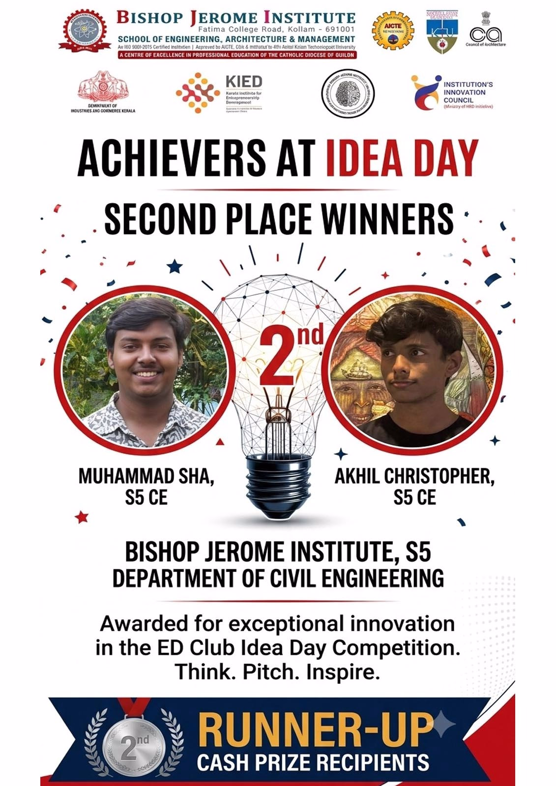  Achievers at Idea Day – Second Place Winners